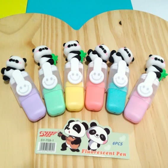 Mini Marca Texto Pandinha - 6 cores