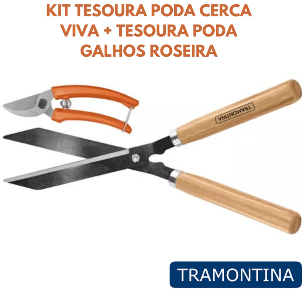 Kit c/ 2 Tesouras de Poda Tramontina P/ Jardinagem/ Manutenções de Vasos/ Agricultura
