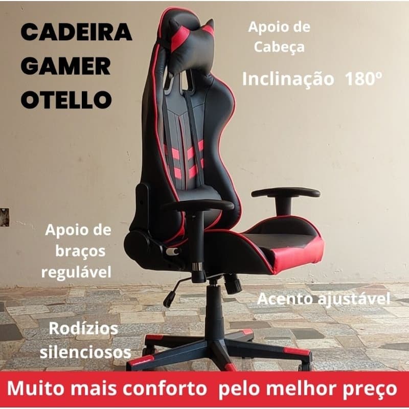 Cadeira Gamer Otello Reclinável Giratória