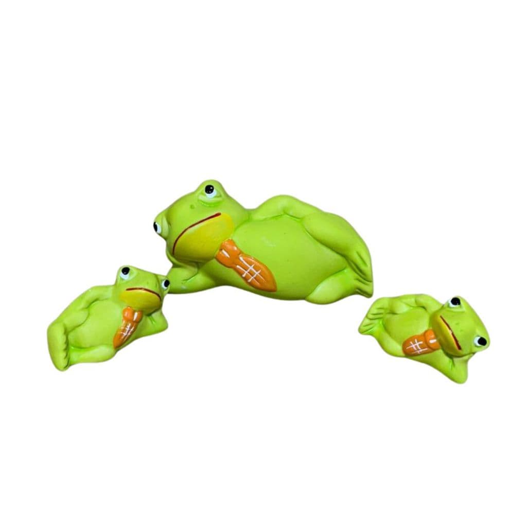 Miniatura Sapo Trio de Sapo Porcelana decoração Jardim Vaso Enfeite Casa