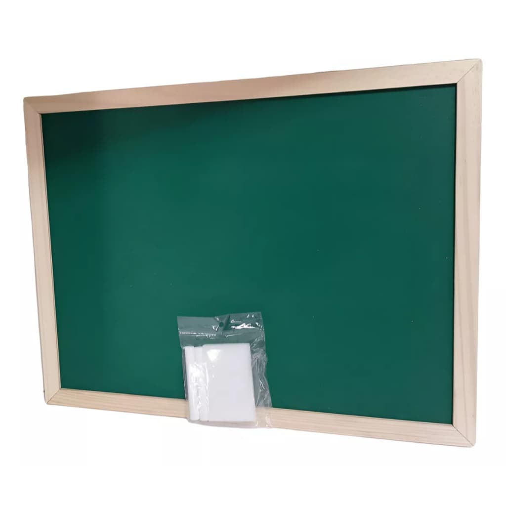Lousa Quadro Verde Infantil Escolar 40x60 + Giz + Apagador Educativo Lição de casa