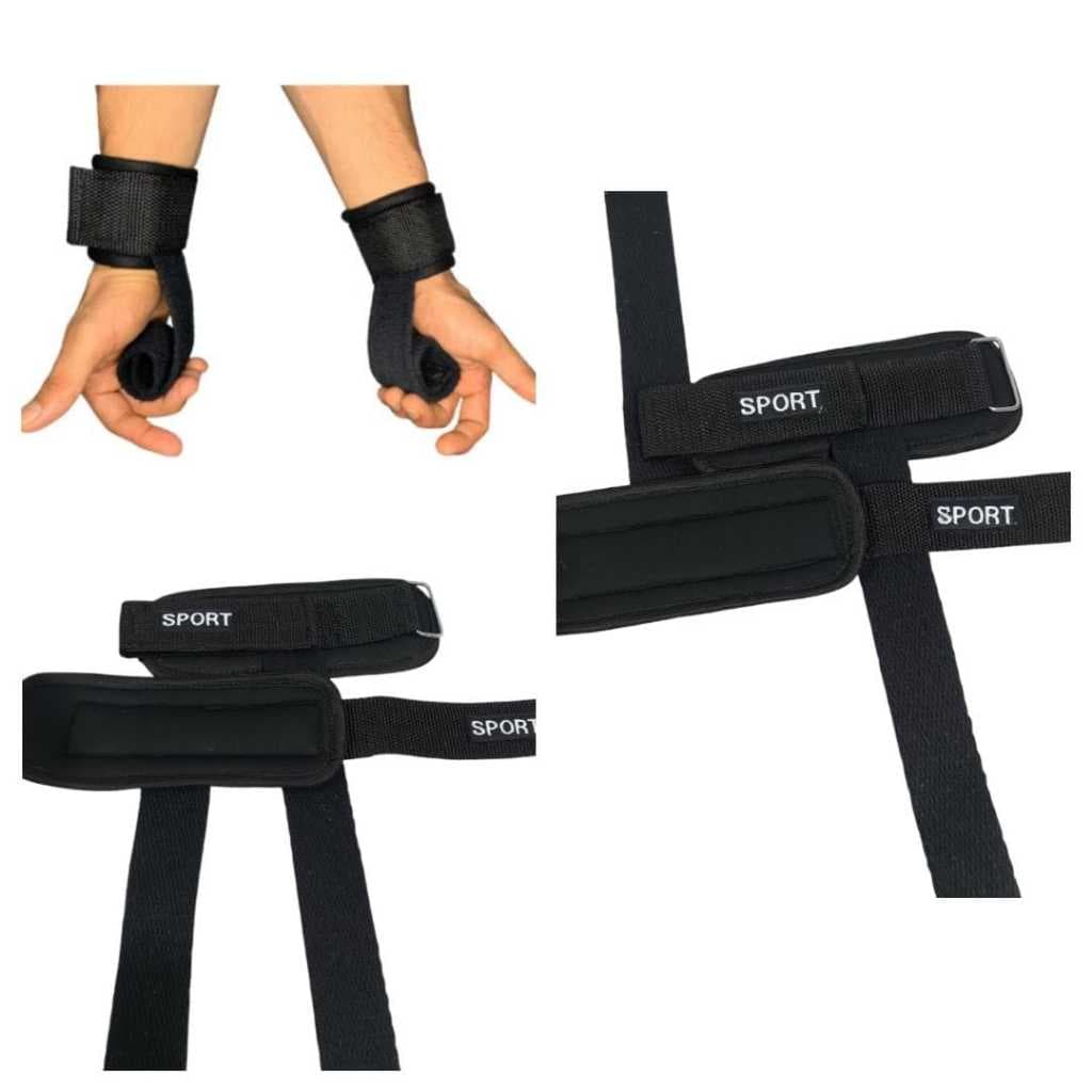 Par Tala Straps Profissional 100% Algodão Crossfit  Musculação Alta Resistência