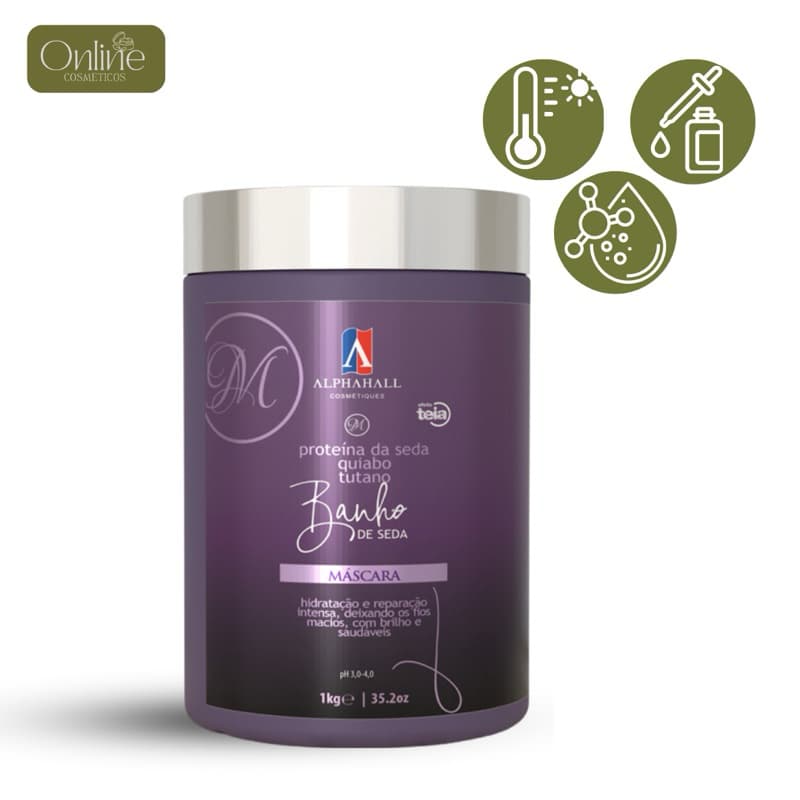 Máscara Hidratação Banho de Seda 1kg ALPHAHALL