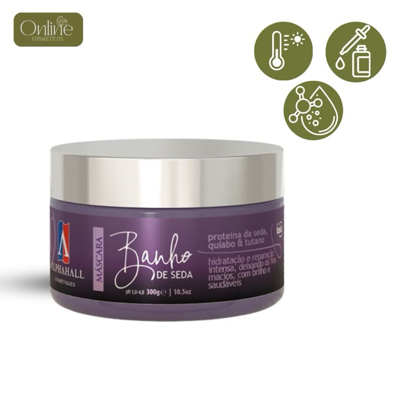 Hidratação Mascara Banho de Seda 300G Alphahall