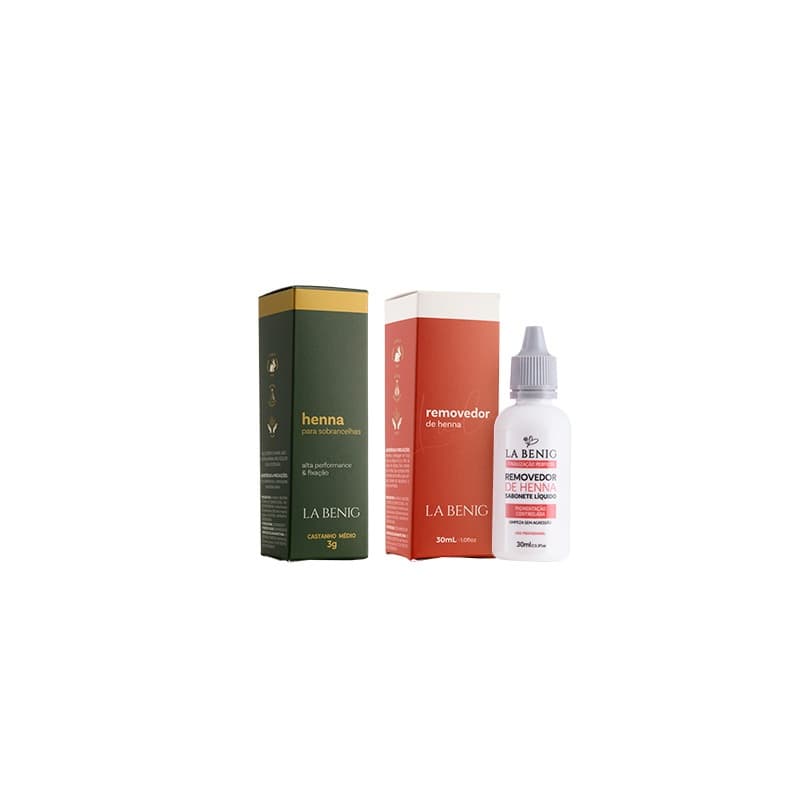 Kit Henna 2,5g + Removedor 30ml La Benig