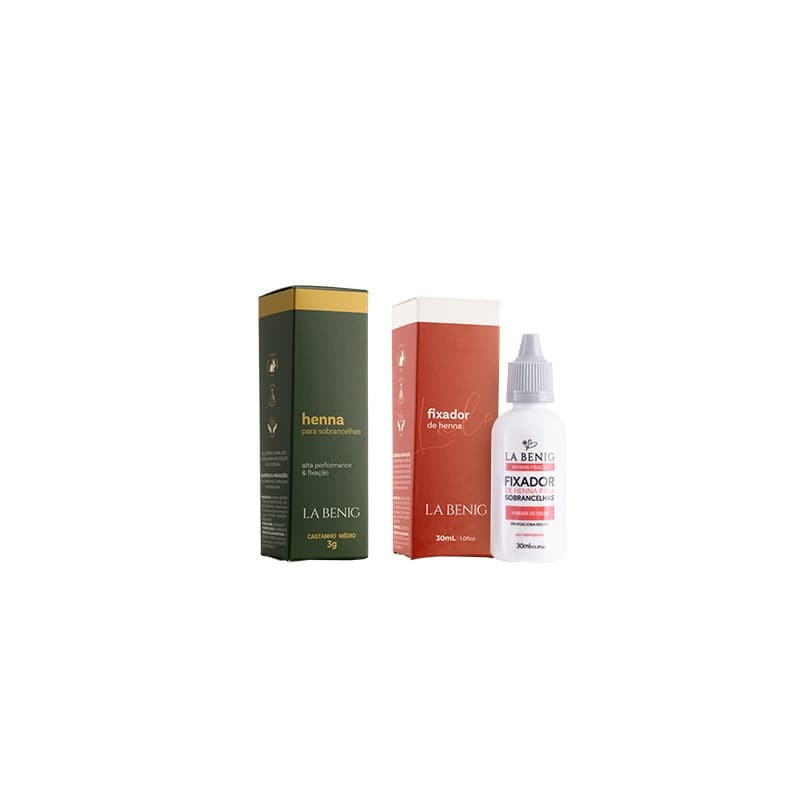 Kit Henna 2,5g + Fixador 30ml La Benig