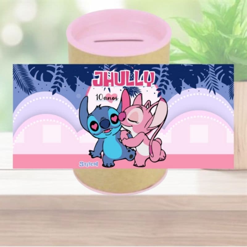 ADESIVO PARA COFRE STITCH E ANGEL