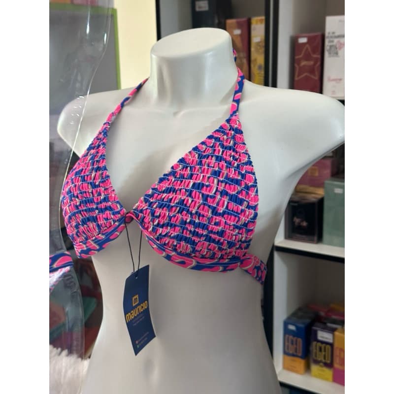 sutiã biquíni relevo pink blue