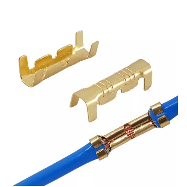 10 Terminal Conector Emenda Luva Tipo U Automotivo Para Fio de 0,3mm a 1,5mm