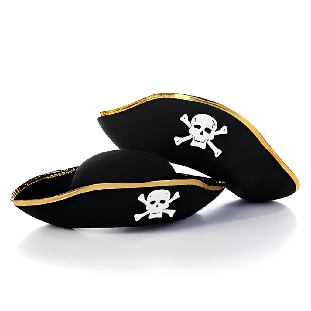 Chapéu de Festa Pirata com Caveira Infantil e Adulto para Festas e Carnaval