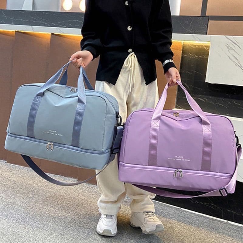Bolsa Mala Para Viagem Academia de Grande Capacidade de Camada Dupla