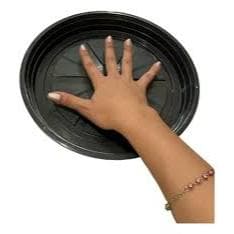 Kit 05 Pratos Plástico Redondo para Vasos Plantas 24 cm - Preto - Jardinagem
