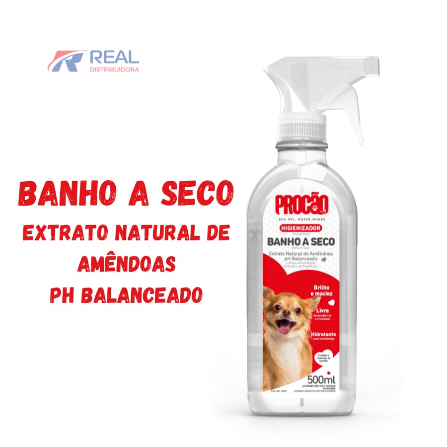 BANHO A SECO 500ML PROCÃO (EXTRATO NATURAL AMÊNDOAS)