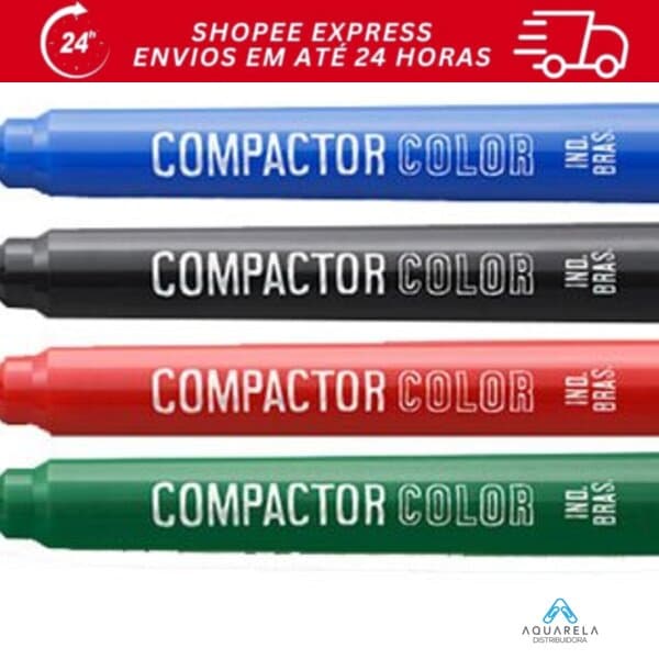 PINCEL ATOMICO, COMPACTOR COLOR, CORES, CANETÃO