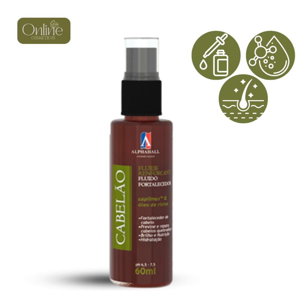 Tônico Fortalecedor Cabelão Crescimento Acelerado Fluido Alphahall 60ml