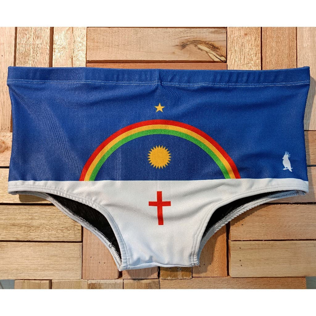 Sunga Adulto Sungão Moda Praia  Forrada  Bandeira de Pernambuco