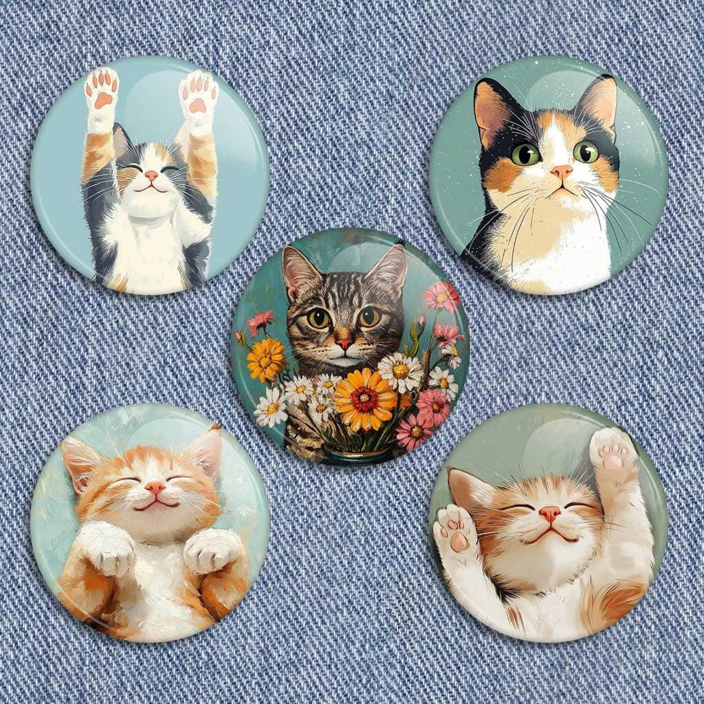 botons gatinhos fofos broches de gatos pins, buttons