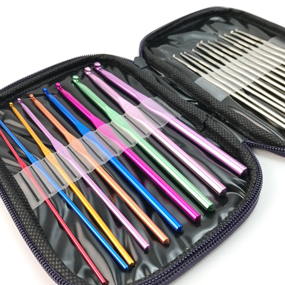 Kit 22 Agulhas De Crochê Bolsinha Importada. Pronta Entrega barato