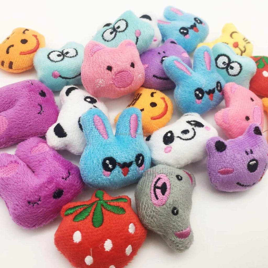 Mini Bichinhos de Pelúcia p/ Mini Máquina Garras Artesanato Aplique Tiara Infantil 40 Unidades