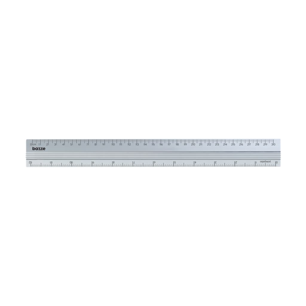 Regua de Metal 30cm Bazze Uso Geral