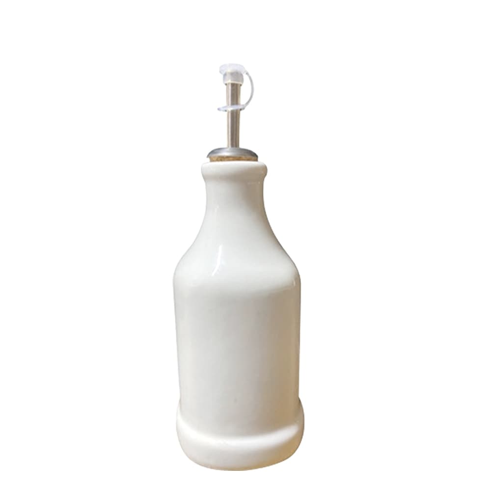 1 Porta Azeite Porcelana 170ml com Bico Dosador em Inox