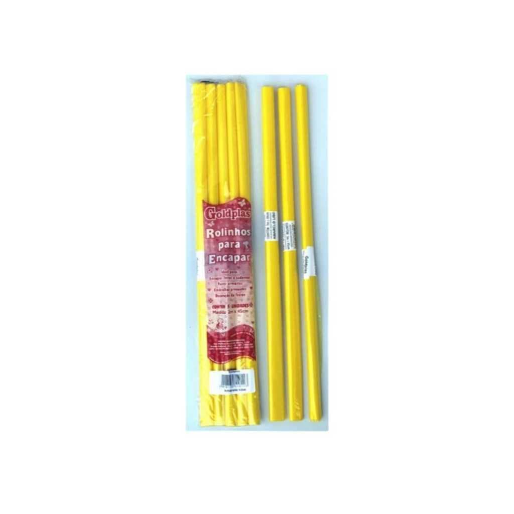 Plástico para encapar 2mX45cm Amarelo - c/ 5