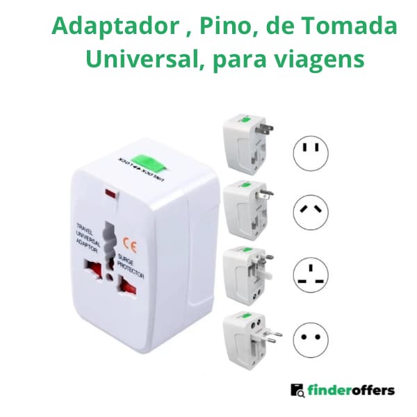 Adaptador Pino de Tomada Universal viagens.