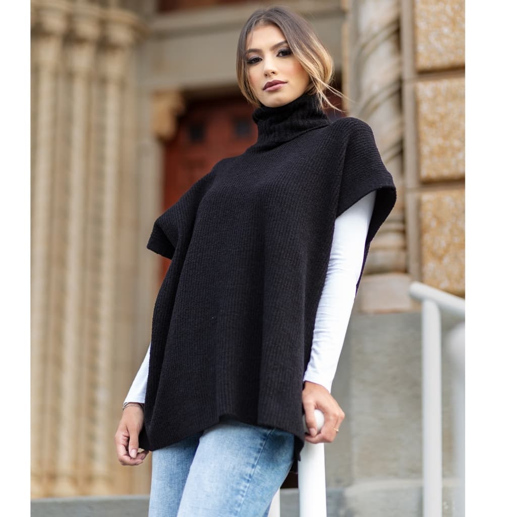 Colete Feminino plus size inverno poncho feminino gola alta