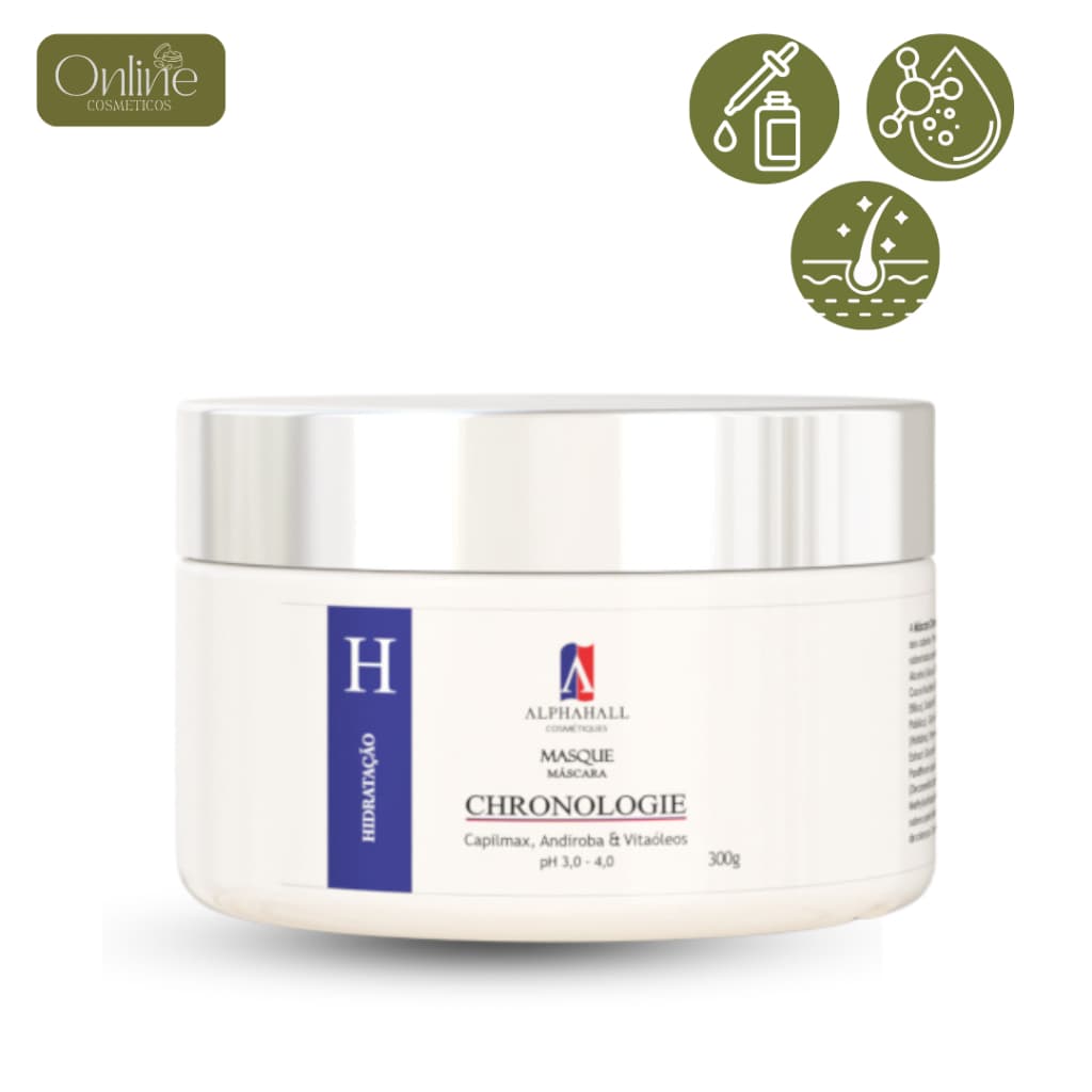 Mascara de Hidrataçao Cronograma Capilar Lisos e Cacheados 300g Alphahall