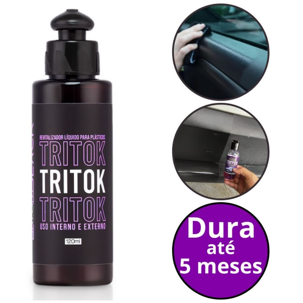 Revitalizador de Plástico Liquido TRITOK Batom Black 120ml