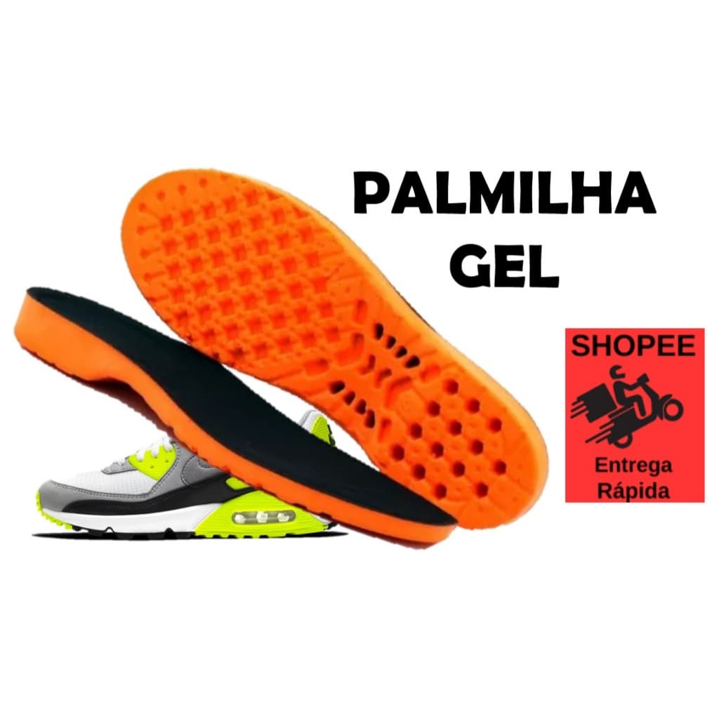 PALMILHA EM GEL PU ORTOPÉDICA, ALÍVIO DAS DORES, USO EM SAPATOS DE SEGURANÇA, BOTAS E TÊNIS D