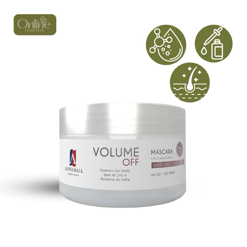 Hidratação Volume OFF Desmaia Cabelo Mascara Capilar Alphahall 300g