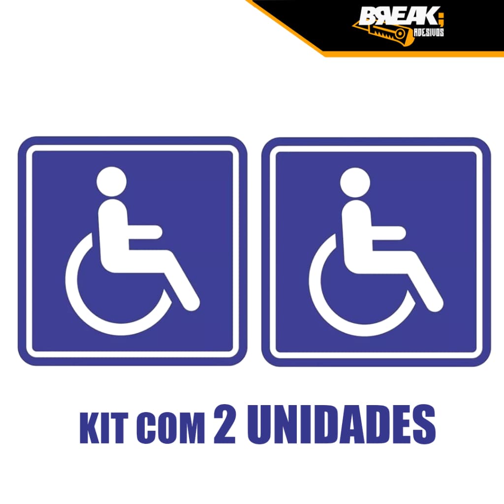 Adesivo Aviso Deficiente Físico Cadeirante para Carro