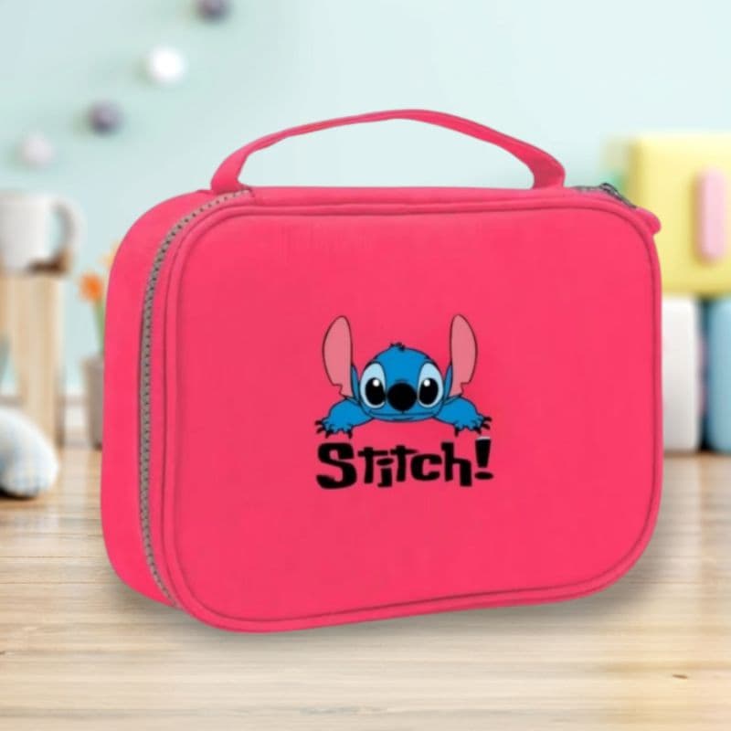 estojo organizador box grande stitch estojo escolar unisex.
