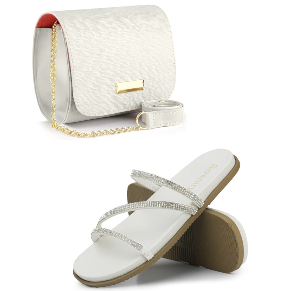 Kit Bolsa Transversal Feminina Couro Ecológico + Sandalia Feminina Birken