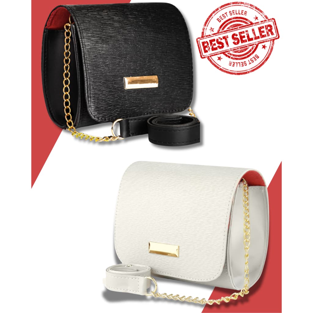Kit Bolsa Transversal Feminina Couro Ecológico - Tiracolo com Alça Regulável
