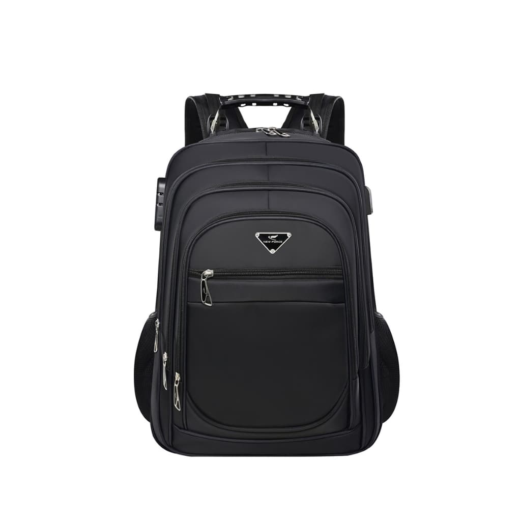 B21421 Mochila Cabo de Aço Grande Impermeável Reforçada Notebook Cadeado Entrada de Fone e Usb
