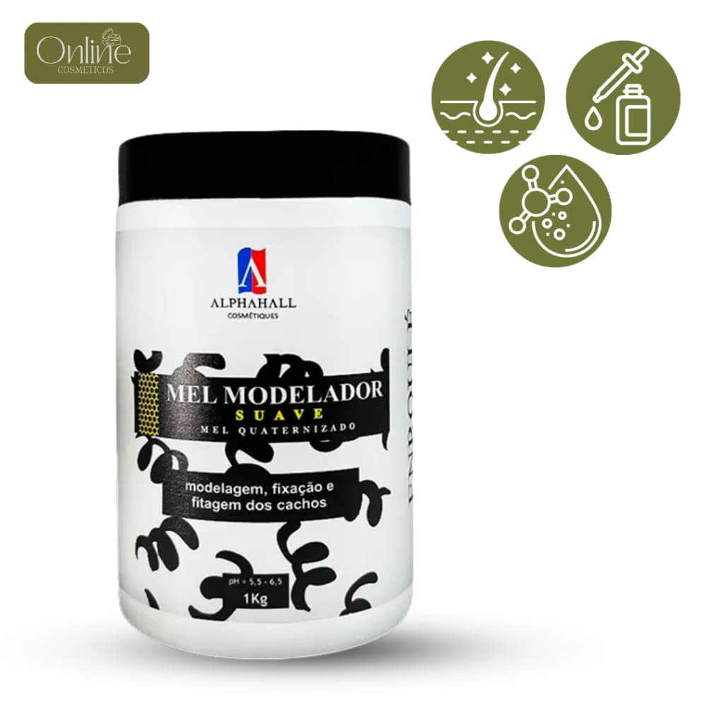 Mel Modelador Enroulé 1KG - Mel Cola Cachos Definidos Cabelos Cacheados Alphahall