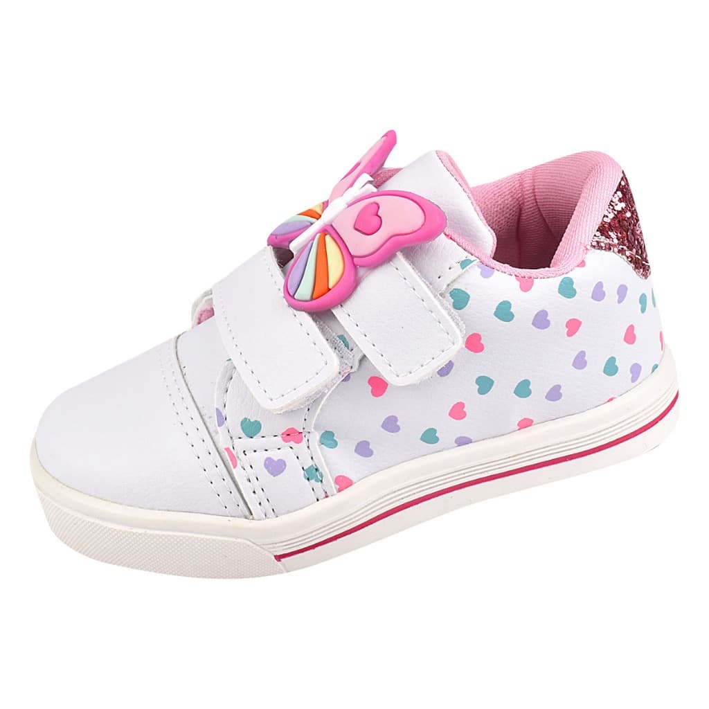 Tenis infantil casual menina moda confortável escola promoção volta as aulas tendência leve sofisticado feminino velcro.