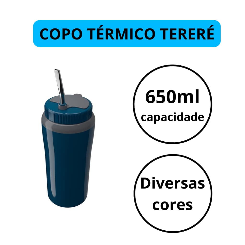 copo térmico tereré 650ml Unitermi