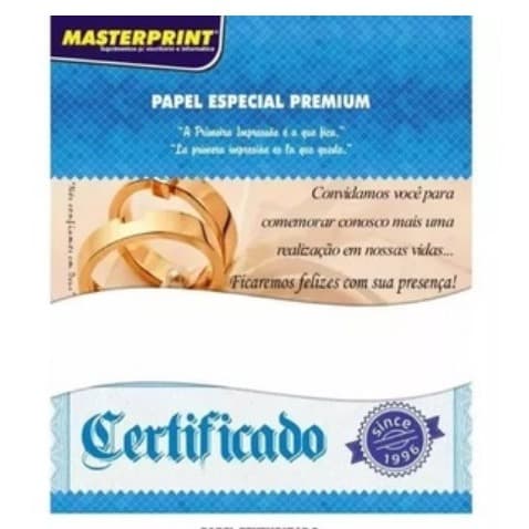 Papel Texturizado Linho 180g A4 50 Folhas Masterprint