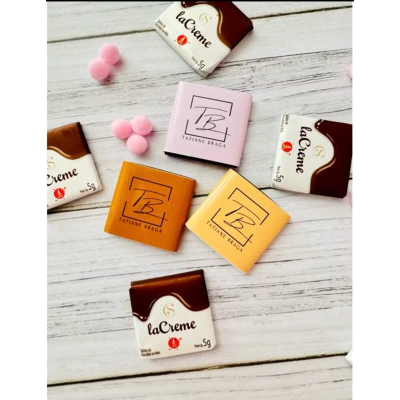 Capinha/Rótulo personalizada para tablet de chocolate Cacau Show 5gr