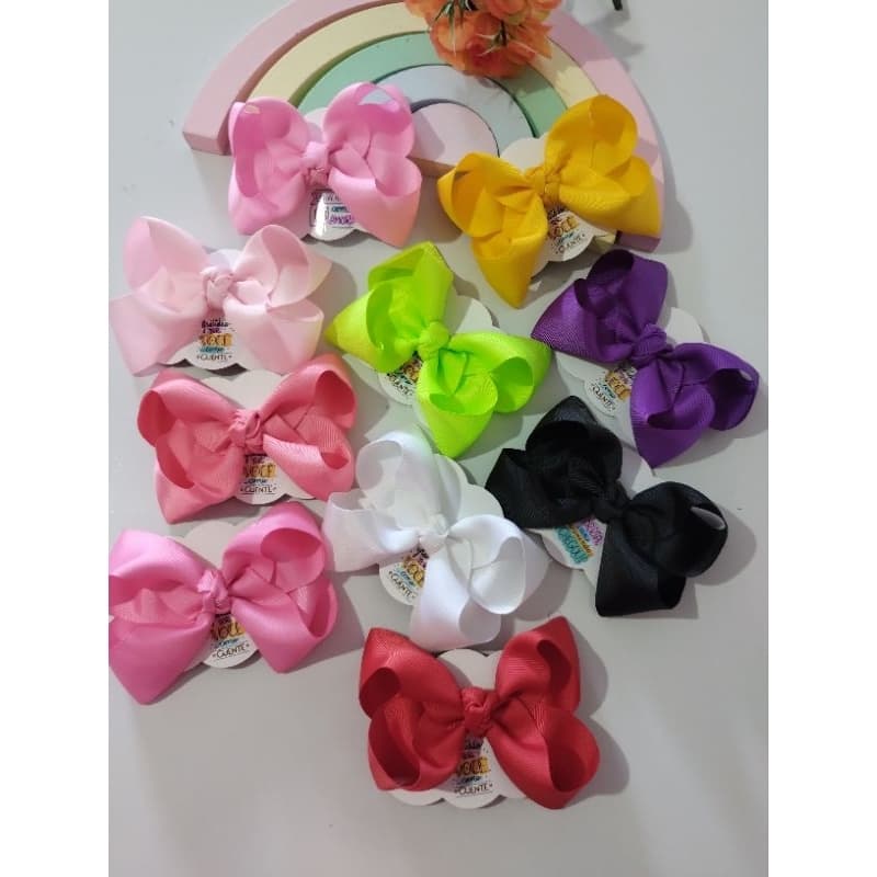 kit 10 laços, laço no bico de pato, laço de cabelo infantil.