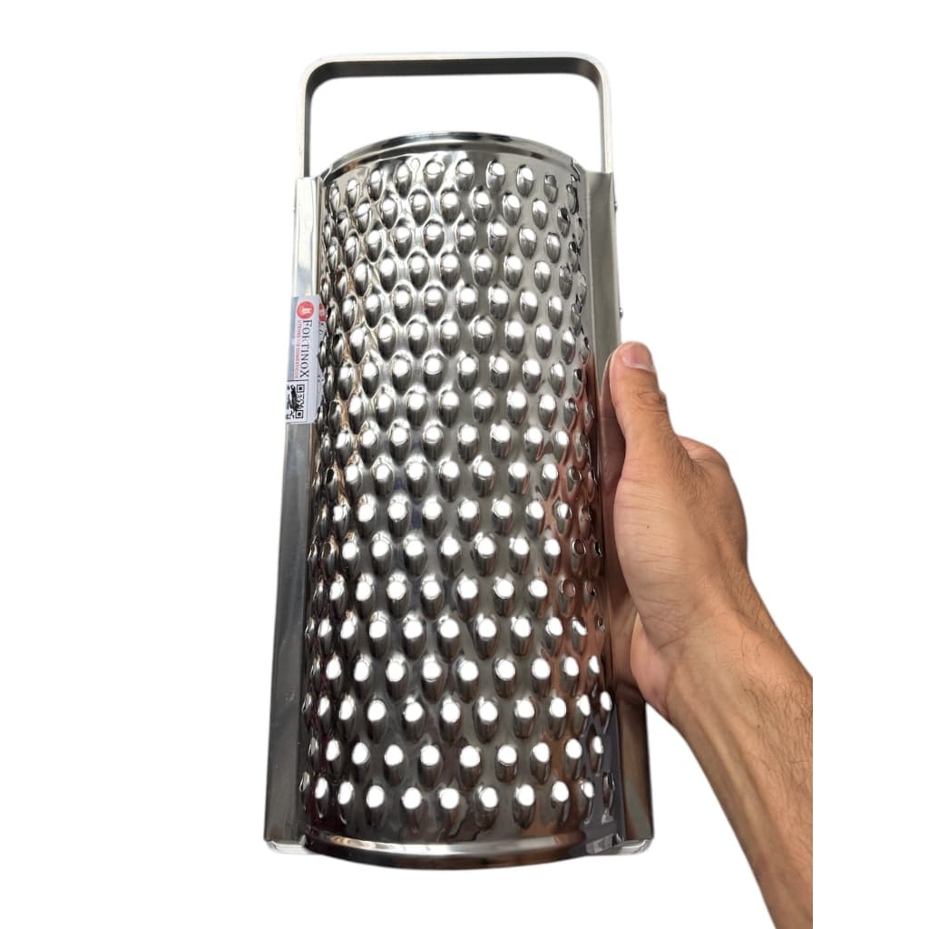 Ralador Grande De Queijo Escama Grossa Meia-Lua Industrial 36x16 Inoxidável Reforçado Alça Aluminio