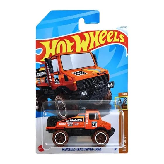 Carrinho Hot Wheels MERCEDES BENZ UNIMOG 1300L Lacrado - Colecionador Hot wheels HW DIRT