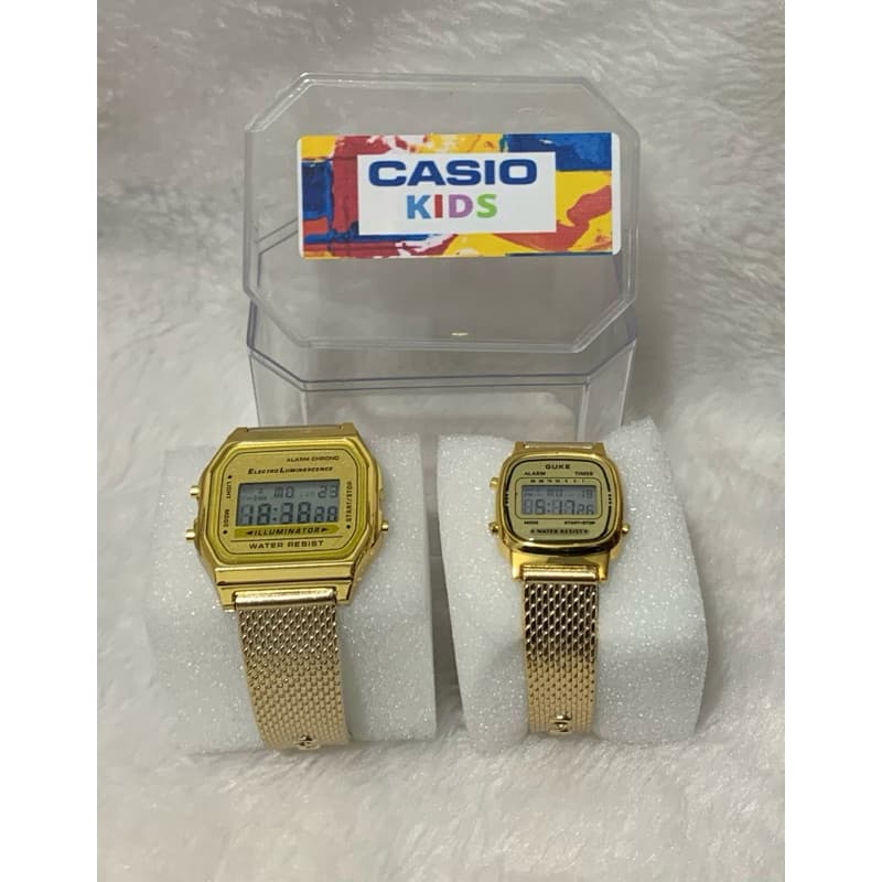 conjunto relógio pai/mãe e filho silicone