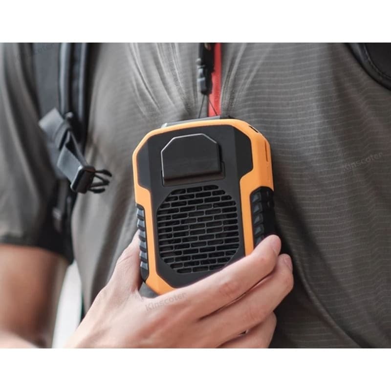 Ventilador Portátil Recarregável 6000mah de pescoço USB, modelo militar, caminhada ao ar livre, esportes, resistente