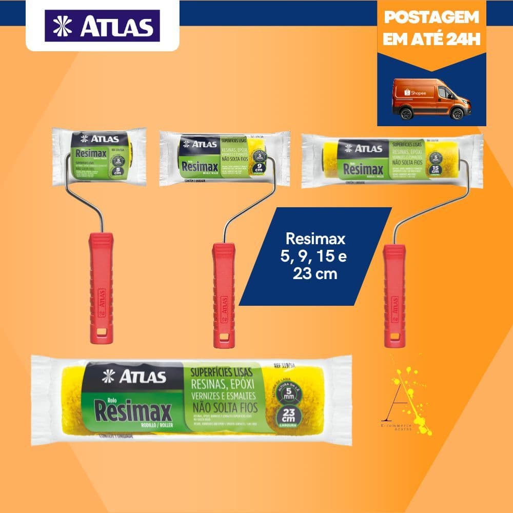 Rolo De Lã Resimax Atlas - 5, 9, 15 e 23cm