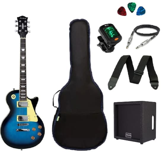 Kit Guitarra Strinberg Les Paul LPS230 + Amplificador + Afinador Digital + Acessórios Azul