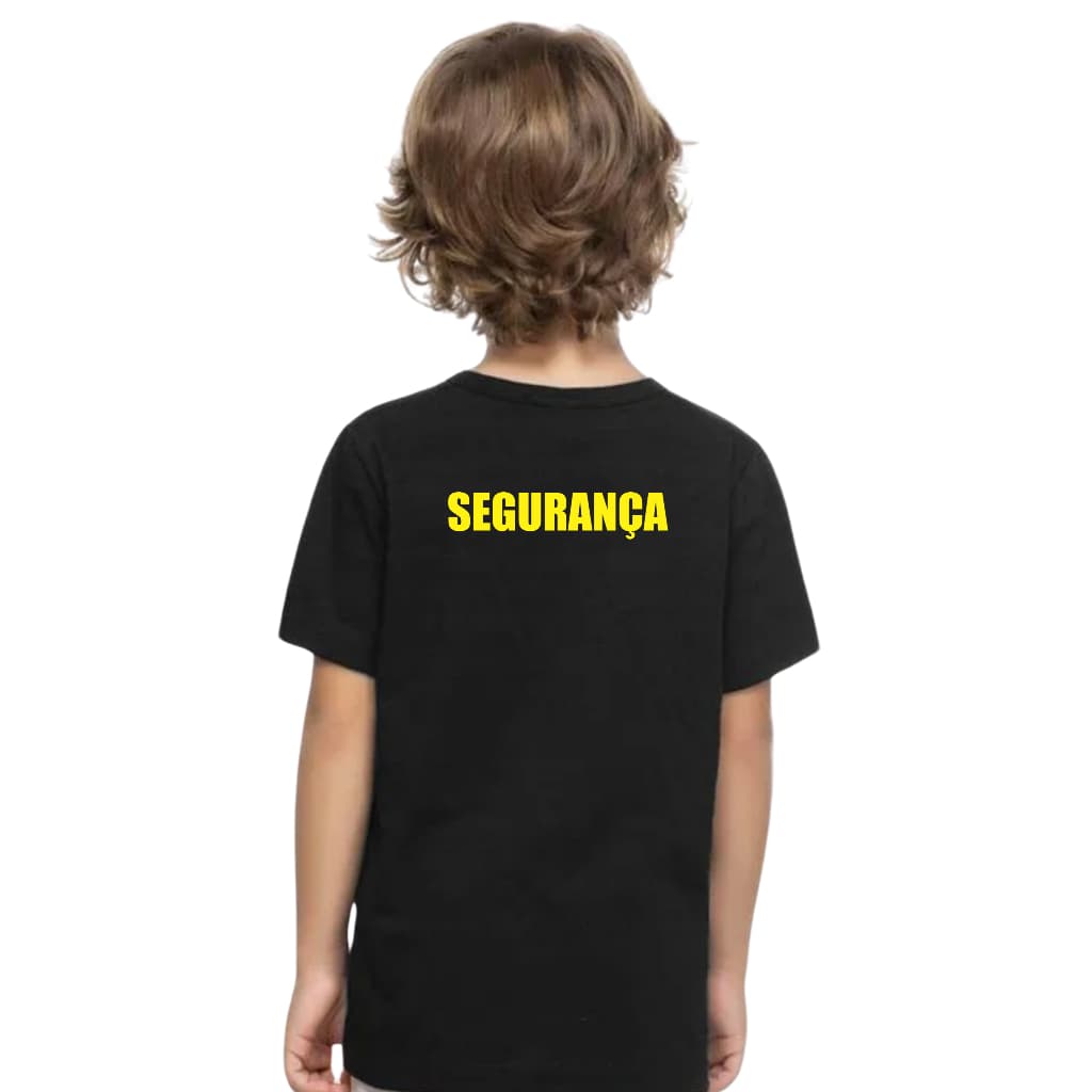 CAMISETA SEGURANÇA INFANTIL CRIANÇA FANTASIA